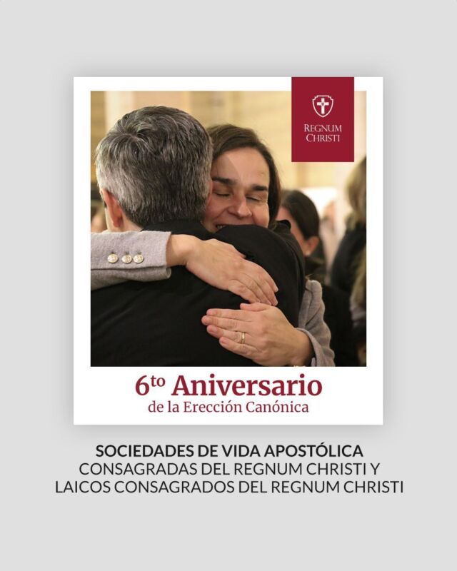 ✨ Hoy celebramos con gratitud los 6️⃣ años de la erección canónica de las Sociedades de Vida Apostólica Consagradas del Regnum Christi y Laicos Consagrados del Regnum Christi 🙏.
En este camino 🌟, nos guía el llamado a la unidad en la diversidad 🌍. Durante la homilía que marcó este momento especial ✨, Mons. Rodríguez Carballo nos recordó: «Siempre os voy a repetir “¡uniros!” porque el carisma es uno, aunque las formas de desarrollarlo y de vivirlo sean diversas».
Sigamos fortaleciendo nuestra misión 💪, viviendo con alegría 😊 y fidelidad 💛 el carisma que nos une. #RegnumChristi #Consagradas #LaicosConsagrados