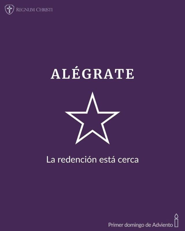 🌟 ¡Hoy comienza el Adviento! 🌿✨ 
En este Primer Domingo nos llena la ALEGRÍA de saber que Jesús está cerca, trayendo con su nacimiento la redención y la salvación al mundo. 💜🎄 
Vivamos este tiempo con gozo y esperanza🙏💫 ¿Ya sientes la alegría de su llegada? ❤️🎁 
#Adviento #RegnumChristi #Navidad
